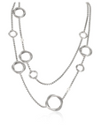 David Yurman Circle Pearl Station Necklace in Sterling Silver