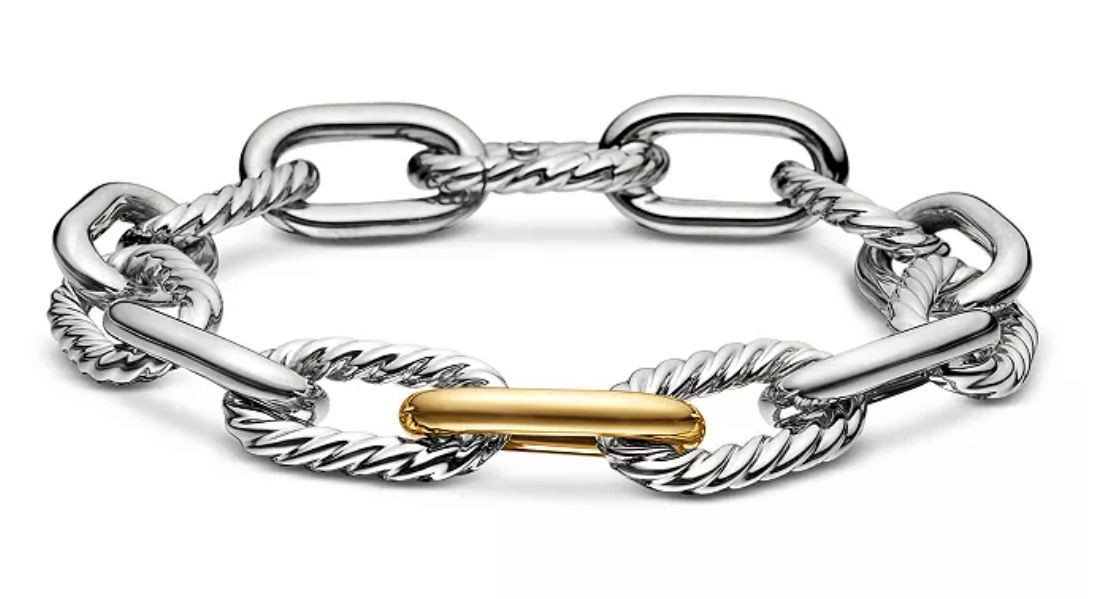 David Yurman Madison® Chain Bracelet in Sterling Silver &amp; 18K Yellow Gold 11mm
