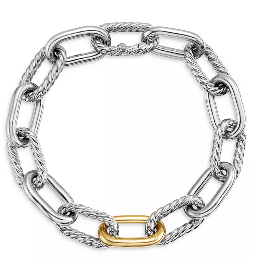 David Yurman Madison® Chain Bracelet in Sterling Silver &amp; 18K Yellow Gold 11mm
