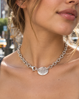 Tiffany & Co. Return to Tiffany Sterling Silver Estate Choker Necklace 15.5"