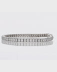 18K White Gold 2.08 CTW Diamond Tennis Estate Bracelet 7"